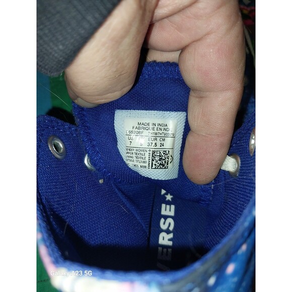 CONVERSE All-Star Chuck Taylor High Top Sneakers - Miss Galaxy Blue/ Pink 7 - Picture 3 of 7
